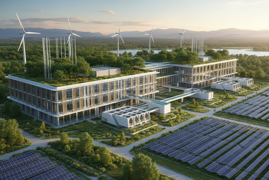 Future vision of a hyperscale data centre campus planned for AI compute era demands